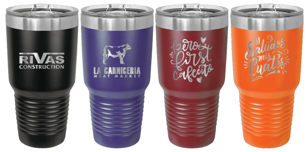 Taza térmica grabada con logotipo de empresaz