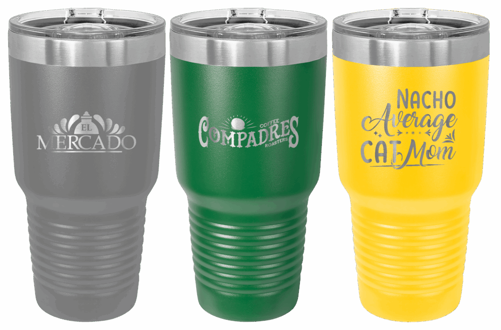 Taza térmica grabada con logotipo de empresaz